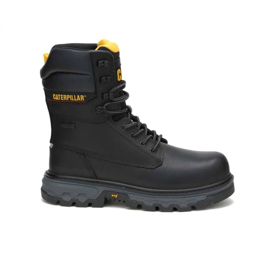 Caterpillar Mens Colorado Equip 8" Composite Toe Waterproof Black Boots (NWT)